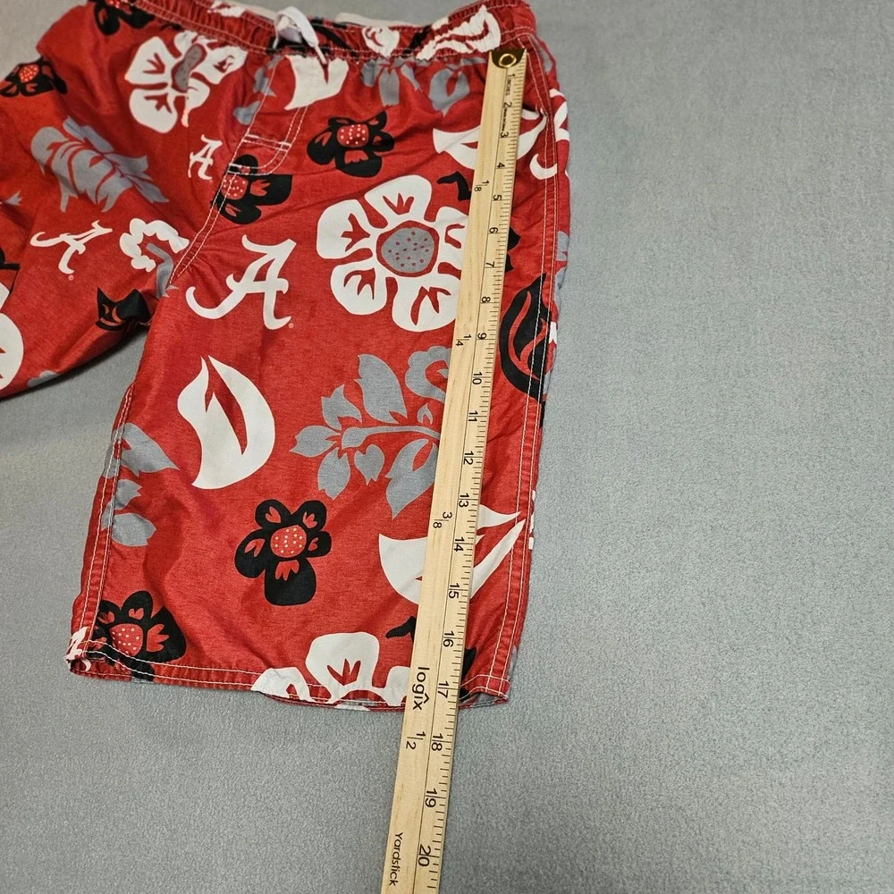 Wes and Willy Alabama Crimson Tide Floral Swim Trunks Mens Large‎ Red SH0002